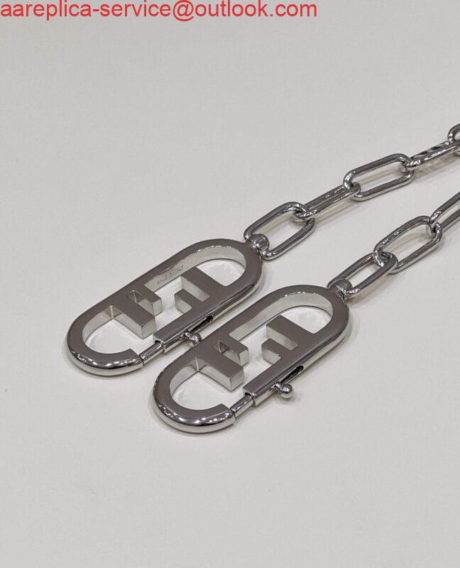 Replica Fendi Handbag Custom metal chain Shoulder Strap F10053 Silvery 8