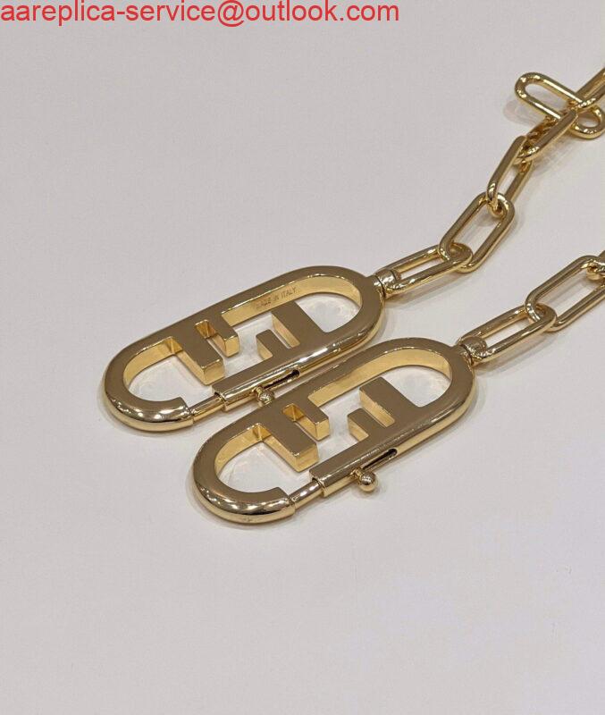 Replica Fendi Handbag Custom metal chain Shoulder Strap F10052 Gold 3