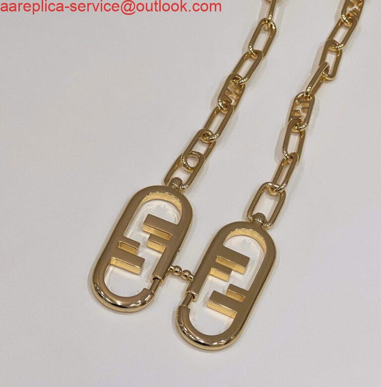 Replica Fendi Handbag Custom metal chain Shoulder Strap F10052 Gold 4