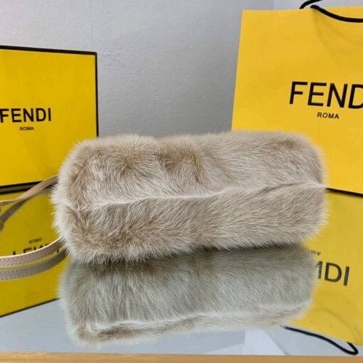 Replica Fendi FIRST Small Bag Fox fur Bag 8BP129 Apricot 8