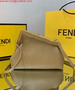 Replica Fendi FIRST Small Bag Apricot Leather 8BP129