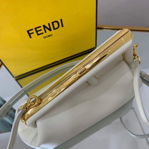 Replica Fendi FIRST Small Bag 8BP129 White Leather 4