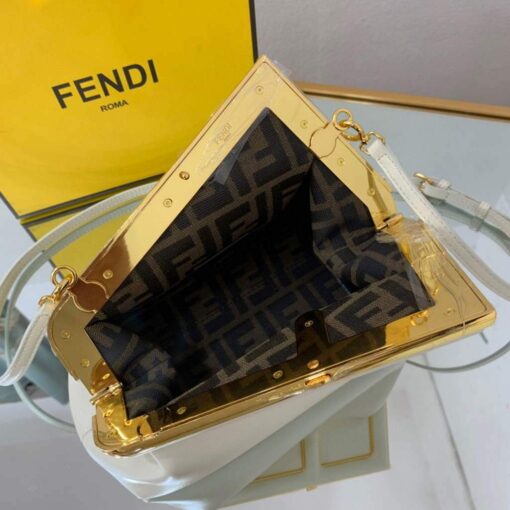 Replica Fendi FIRST Small Bag 8BP129 White Leather 5