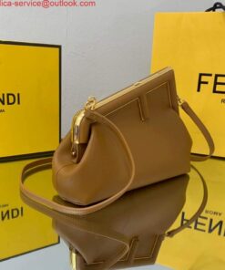 Replica Fendi FIRST Small Bag 8BP129 Leather Brown 2
