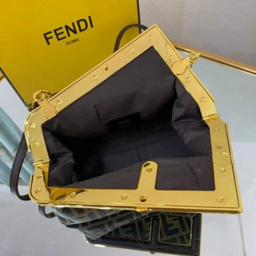 Replica Fendi FIRST Small Bag 8BP129 Dark Green FF 5