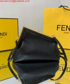 Replica Fendi FIRST Small Bag 8BP129 Black Leather