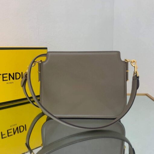 Replica Fendi Touch Grey leather Bag 8BT349 2