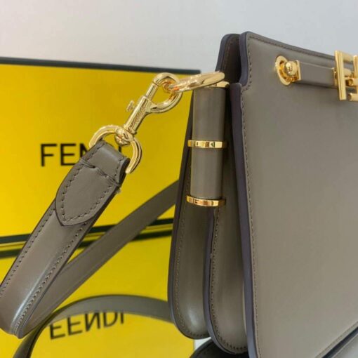 Replica Fendi Touch Grey leather Bag 8BT349 3