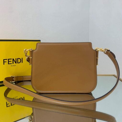Replica Fendi Touch Brown leather Bag 8BT349 2