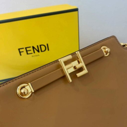 Replica Fendi Touch Brown leather Bag 8BT349 4