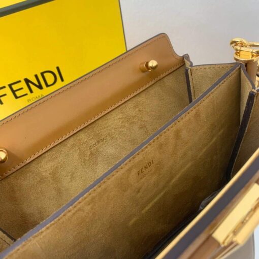 Replica Fendi Touch Brown leather Bag 8BT349 6