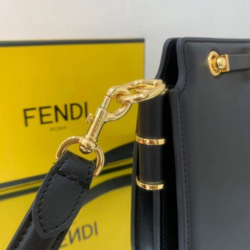 Replica Fendi Touch Black leather Bag 8BT349 3