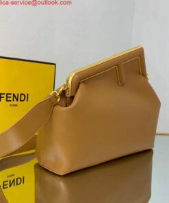 Replica Fendi FIRST Medium Bag Tan Leather 8BP127 2