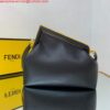 Replica Fendi Nano Fendigraphy Black Leather Charm 7AS089 Silver 10