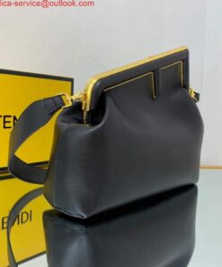Replica Fendi FIRST Medium Bag Black Leather 8BP127 2