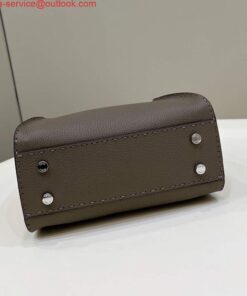 Replica Fendi 8551 Peekaboo Mini Leather Bag Gray 2