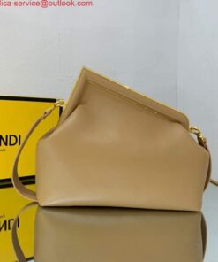 Replica Fendi FIRST Medium Bag Apricot Leather 8BP127