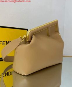 Replica Fendi FIRST Medium Bag Apricot Leather 8BP127 2