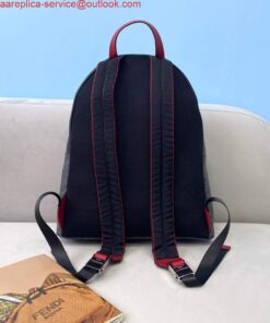 Replica Fendi Backpack Large 2380 FF Black with Red