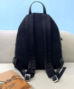 Replica Fendi 2381 Backpack Black Fendi Nylon Shoulders Backpack 7VZ042 Black with red