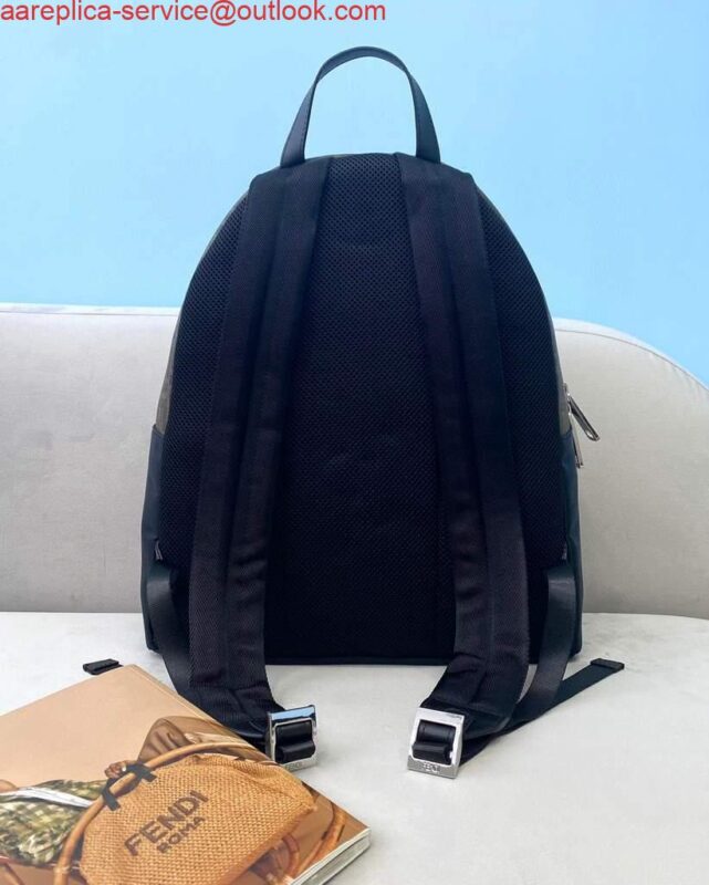 Replica Fendi 2381 Backpack Black Fendi Nylon Shoulders Backpack 7VZ042 Black