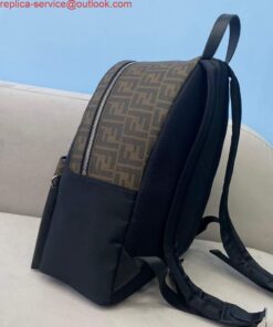 Replica Fendi 2381 Backpack Black Fendi Nylon Shoulders Backpack 7VZ042 Black 2