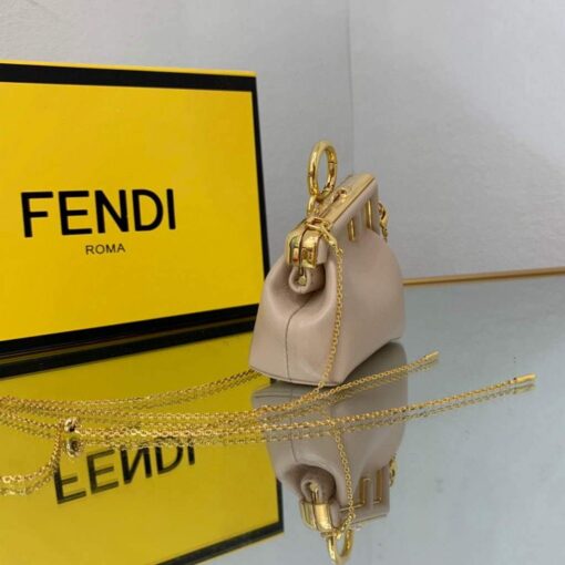Replica Fendi Nano First Charm Shoulder Bag 7AS051 Light Pink 3