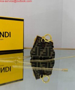 Replica Fendi Nano First Charm Shoulder Bag 7AS051 FF Green