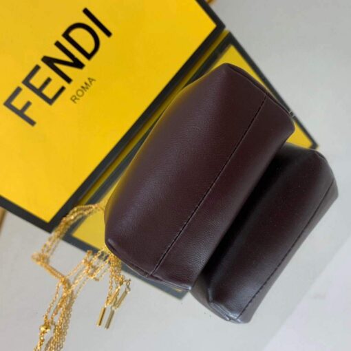 Replica Fendi Nano First Charm Shoulder Bag 7AS051 Dark Brown 8