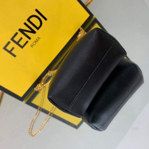 Replica Fendi Nano First Charm Shoulder Bag 7AS051 Black 8