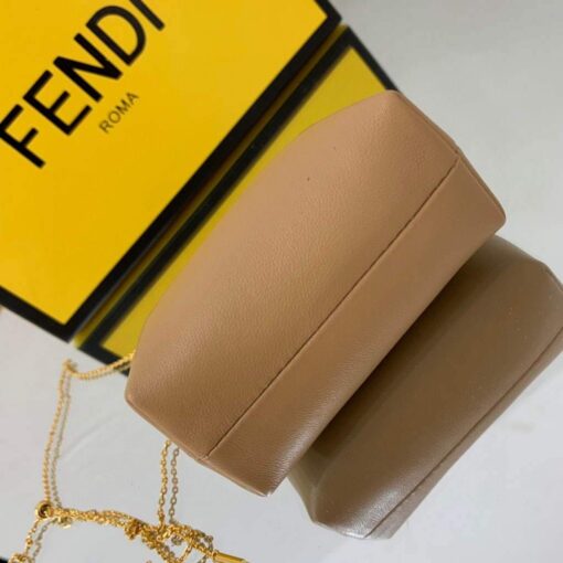 Replica Fendi Nano First Charm Shoulder Bag 7AS051 Apricot 9