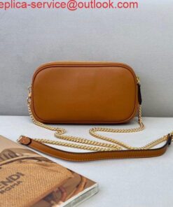 Replica Fendi 70213 Easy Baguette Leather Handbag Brown 2