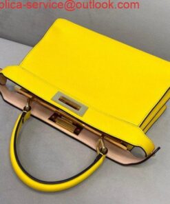 Replica Fendi 70193 Peekaboo ISEEU MEDIUM Yellow Leather Bag 2