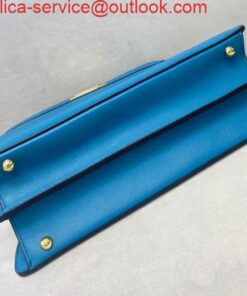 Replica Fendi 70193 Peekaboo ISEEU MEDIUM Blue Leather Bag 2