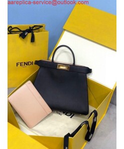 Replica Fendi 70193 Peekaboo ISEEU MEDIUM Black Leather Bag