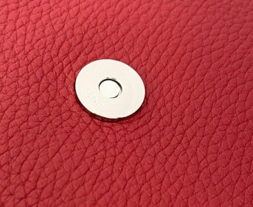 Replica Fendi 655 Fendi Moonlight Shoulder Saddle Leather Bag Red 4
