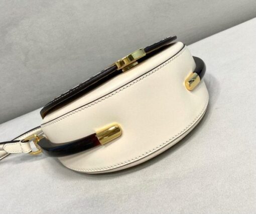 Replica Fendi 8BT346 Moonlight Shoulder White Leather Bag 3