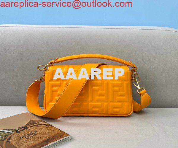 Replica Fendi 8BR600 Baguette Orange Nappa Leather Bag for Sale