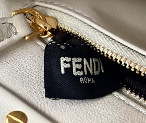 Replica Fendi 8BN320 Peekaboo ICONIC XS White Nappa Leather 8328 Bag 7