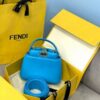 Replica Fendi 8BN320 Peekaboo ICONIC XS Blue Nappa Leather 8328 Bag