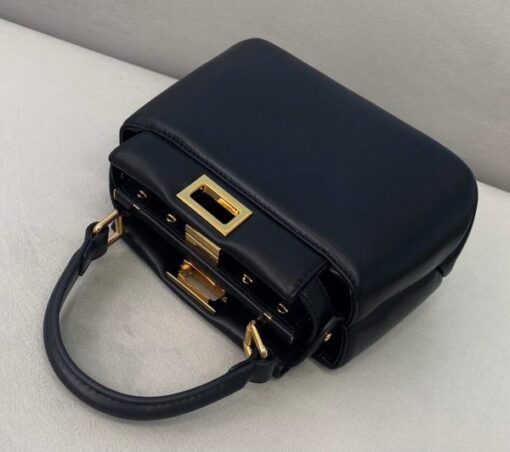 Replica Fendi 8BN320 Peekaboo ICONIC XS Black nappa Leather 8328 Bag 3