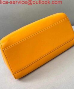 Replica Fendi 8BN244 Peekaboo Iconic Mini Orange Nappa Leather Bag 2
