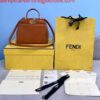 Replica Fendi 8BN244 Peekaboo Iconic Mini Jacquard Fabric Interlace Bag 2126AS Green 9