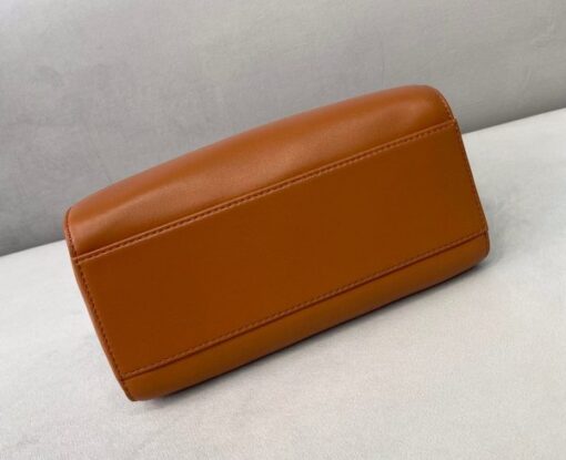 Replica Fendi 8BN244 Peekaboo Iconic MINI Brown Leather 8315 Bag 4
