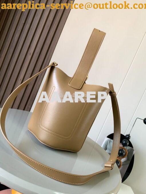 Replica Loewe Mini Pebble Bucket Bag In Mellow Calfskin 973618 Sand 3
