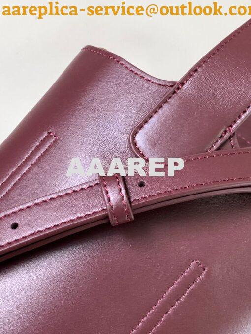 Replica Loewe Mini Pebble Bucket Bag In Mellow Calfskin 973618 Burgund 6