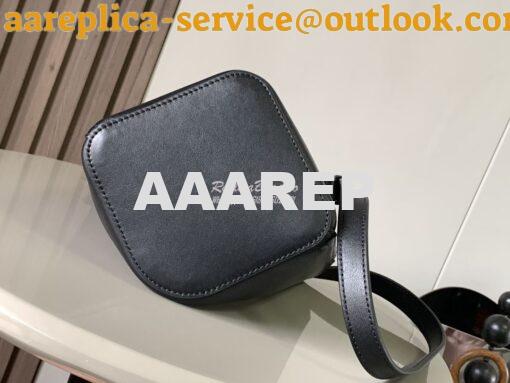 Replica Loewe Mini Pebble Bucket Bag In Mellow Calfskin 973618 Black 10
