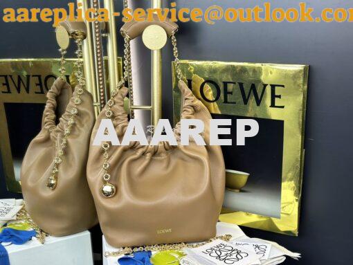 Replica Loewe Medium Squeeze Bag In Nappa Lambskin A914Q37 Oak 3