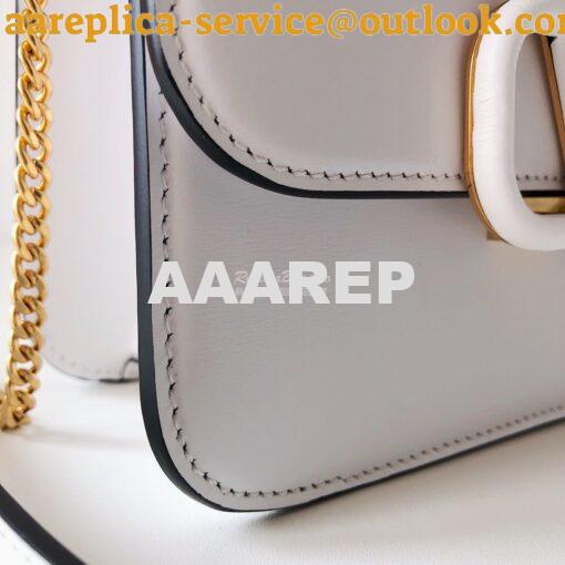 Replica Valentino Small Vsling Shiny Calfskin Shoulder Bag TW2B0F01 Wh 3