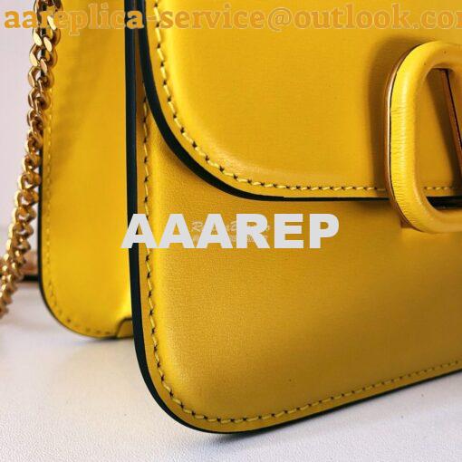 Replica Valentino Small Vsling Shiny Calfskin Shoulder Bag TW2B0F01 Ye 3